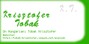 krisztofer tobak business card